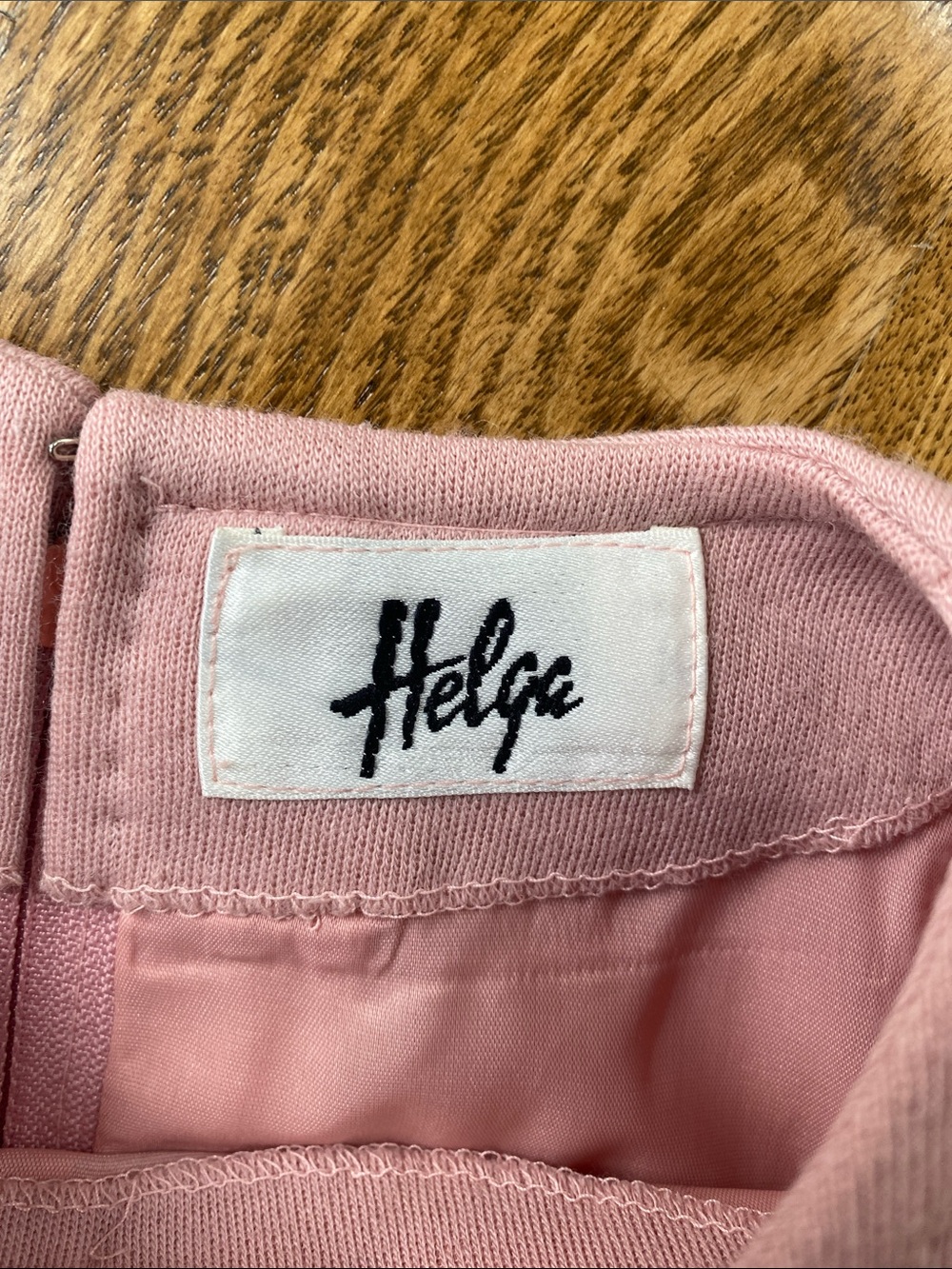 Vintage Helga powder pink Jackie O First Lady dress faux pocket size medium knit - Picture 11 of 16